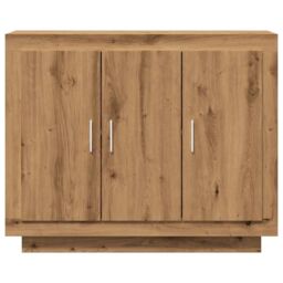 Berkfield Home Sideboard Artisan Oak 92x35x75 cm Engineered Wood in Brown - Size: 92 x 35 x 75 cm - thumbnail 4