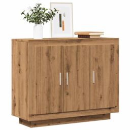 Berkfield Home Sideboard Artisan Oak 92x35x75 cm Engineered Wood in Brown - Size: 92 x 35 x 75 cm - thumbnail 1