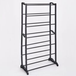 OHS Multi Level Shoe Storage Home Space Organiser Shelving Rack in Black - thumbnail 3