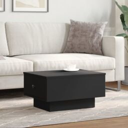 Berkfield Home Coffee Table Black 60x45x31 cm Engineered Wood - Size: 60 x 45 x 31 cm - thumbnail 3