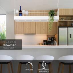 Netlighting Miravelle Cottage Bar Pendant Light 6xGU10 White - thumbnail 2