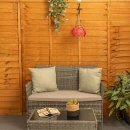 ValueLights Coral Colour Pop Solar Garden Hanging Lantern Light in Pink - thumbnail 4