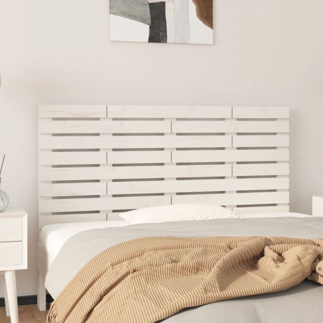 Berkfield Home Wall Headboard White 146x3x63 cm Solid Wood Pine - Size: 146 x 3 x 63 cm - image 1