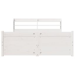 Berkfield Home Bed Frame with Headboard without Mattress White 135x190 cm Double - thumbnail 4