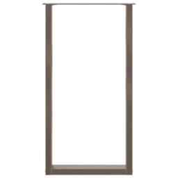 Berkfield Home Coffee Table Legs U-Shaped 2 pcs Natural Steel 60x(110-111) cm Steel in Brown - thumbnail 5