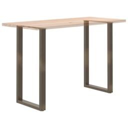 Berkfield Home Coffee Table Legs U-Shaped 2 pcs Natural Steel 60x(110-111) cm Steel in Brown - thumbnail 8