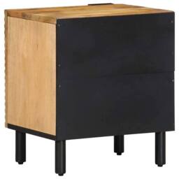 Berkfield Home Bedside Cabinets 2 pcs Brown 40x33x46 cm Solid Wood Mango - Size: 40 x 33 x 46 cm - thumbnail 6