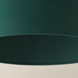 ValueLights Reni Forest Green Fabric Easy Fit Drum Ceiling Lamp Shade in Bottle Green - Size: Small - thumbnail 5
