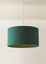 ValueLights Reni Forest Green Fabric Easy Fit Drum Ceiling Lamp Shade in Bottle Green - Size: Small - thumbnail 2