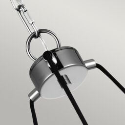 Netlighting Feiss Loras 3 Light Chandelier Chrome in Grey - thumbnail 2