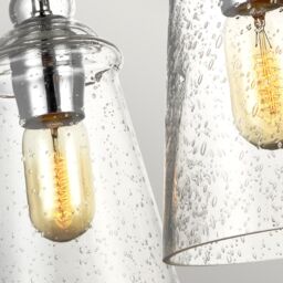 Netlighting Feiss Loras 3 Light Chandelier Chrome in Grey - thumbnail 4