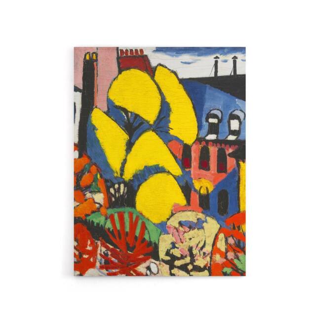 "Artery8 Trees Urban Landscape Henry Lyman Sayen Canvas Wall Art Print - Size: W12"" x H16""" - image 1