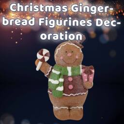 VFM e-Store Christmas Gingerbread Figurines Decoration 16cm x 9.5cm Brown X 1 - Size: 16 cm x 9.5 cm - thumbnail 3