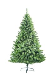 6FT Pre-Lit Green Bushy Imperial Pine Artificial Deluxe Christmas Tree Hinged Branches Pencil Point Tips with Metal Stand - thumbnail 4