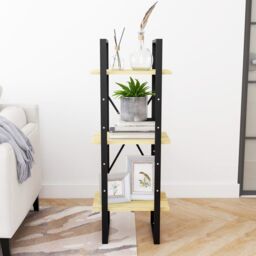 Berkfield Home 3-Tier Book Cabinet 40x30x105 cm Solid Pinewood in Brown - Size: 40 x 30 x 105 cm - thumbnail 3