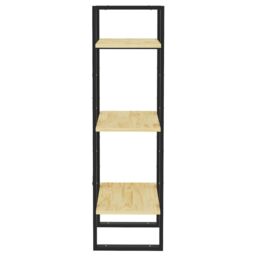Berkfield Home 3-Tier Book Cabinet 40x30x105 cm Solid Pinewood in Brown - Size: 40 x 30 x 105 cm - thumbnail 6