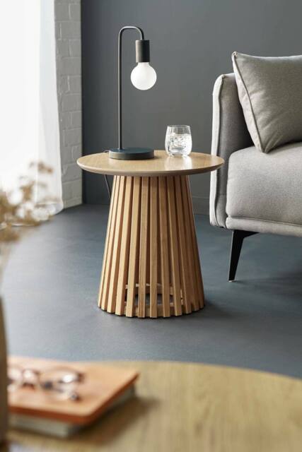Julian Bowen Ollie Round Side Table in Light Oak - image 1