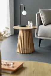 Julian Bowen Ollie Round Side Table in Light Oak