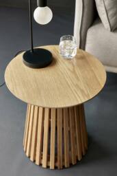 Julian Bowen Ollie Round Side Table in Light Oak - thumbnail 8