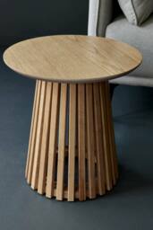 Julian Bowen Ollie Round Side Table in Light Oak - thumbnail 7
