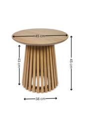 Julian Bowen Ollie Round Side Table in Light Oak - thumbnail 9
