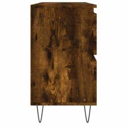 Berkfield Home Bathroom Cabinet Smoked Oak 80x33x60 cm Engineered Wood in Brown - Size: 80 x 33 x 60 cm - thumbnail 6