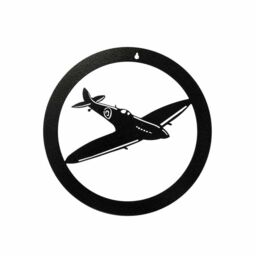 Poppyforge Spitfire Welcome Wall Art - Large - Steel - W49.5 x H49.5 cm - BM/RtR in Brown - thumbnail 2