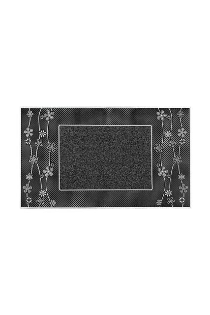 JVL Daisy PVC Pin Scraper Doormat 45x75cm Silver in Metallic Silver - Size: 45 cm x 75 cm - image 1