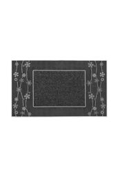 JVL Daisy PVC Pin Scraper Doormat 45x75cm Silver in Metallic Silver - Size: 45 cm x 75 cm