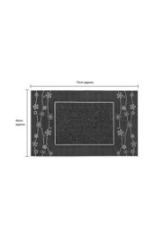JVL Daisy PVC Pin Scraper Doormat 45x75cm Silver in Metallic Silver - Size: 45 cm x 75 cm - thumbnail 5