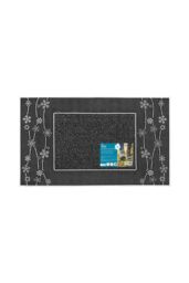 JVL Daisy PVC Pin Scraper Doormat 45x75cm Silver in Metallic Silver - Size: 45 cm x 75 cm - thumbnail 6
