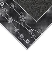 JVL Daisy PVC Pin Scraper Doormat 45x75cm Silver in Metallic Silver - Size: 45 cm x 75 cm - thumbnail 4