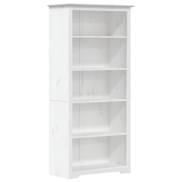 Berkfield Home Bookcase BODO White 80x38x180 cm Solid Wood Pine 5-Tier - Size: 80 x 38 x 180 cm - image 1