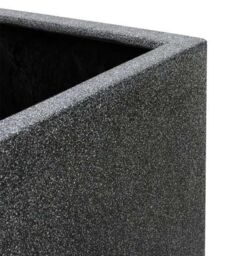 Primrose Poly Terrazzo Stone White Tall Cube Outdoor Planter 48 Litre 60cm - thumbnail 3