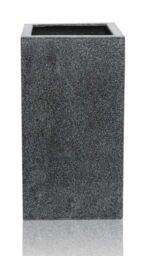 Primrose Poly Terrazzo Stone White Tall Cube Outdoor Planter 48 Litre 60cm - thumbnail 4