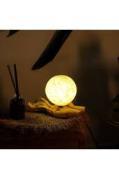 KDMD DriftGlow Cotton Wrap Lamp - Cream Shade, Natural Driftwood Decor - thumbnail 6