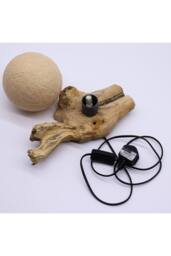 KDMD DriftGlow Cotton Wrap Lamp - Cream Shade, Natural Driftwood Decor - thumbnail 3