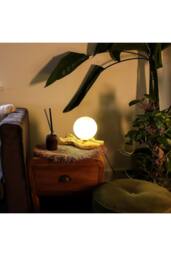 KDMD DriftGlow Cotton Wrap Lamp - Cream Shade, Natural Driftwood Decor - thumbnail 5