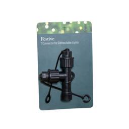 Samuel Alexander 9cm x 10cm Black Plastic T Connector Max For Connectable Lights - Size: 9 cm x 10 cm - thumbnail 1