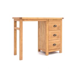 Cabinet Bits Lugo 3 Drawer Desk - Dressing Table Brass Cup Handle in Light Brown - thumbnail 2