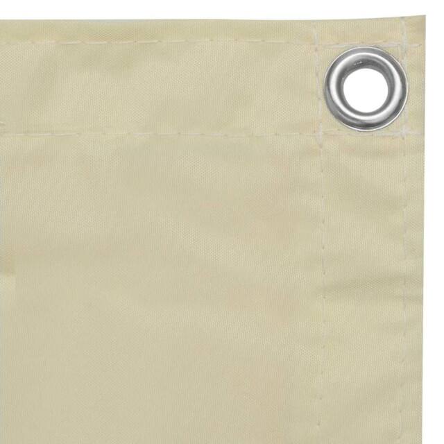 Berkfield Home Modern Balcony Screen Cream 90x500 cm Oxford Fabric in Beige - image 1