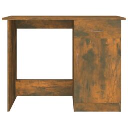 Berkfield Home Desk Smoked Oak 100x50x76 cm Engineered Wood in Brown - Size: 100 x 50 x 76 cm - thumbnail 6