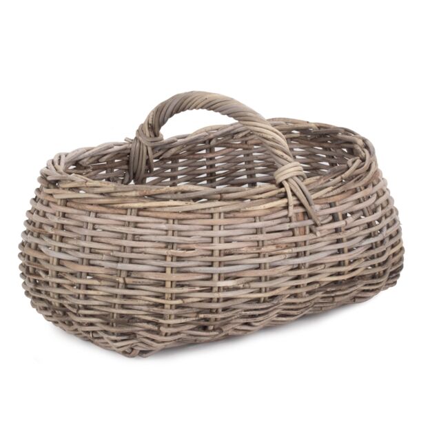 Red Hamper Rattan Grey Rattan Market Basket - image 1