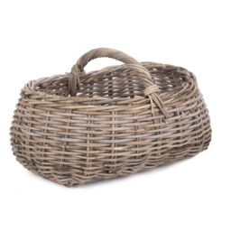 Red Hamper Rattan Grey Rattan Market Basket