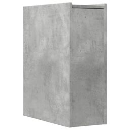 Berkfield Home Narrow Bathroom Cupboard with Wheels Concrete Grey Engineered Wood - thumbnail 6