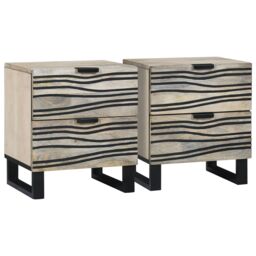 Berkfield Home Bedside Tables with Drawer 2 pcs Walnut 40 x 33.5 x 46 cm - thumbnail 1