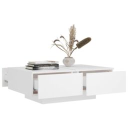 Berkfield Home Coffee Table White 90x60x31 cm Engineered Wood - Size: 90 x 60 x 31 cm - thumbnail 6