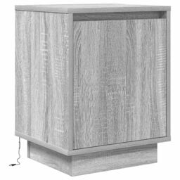 Berkfield Home Bedside Cabinets with LED Lights¬†2 pcs Grey Sonoma 38x34x50 cm - Size: 38 x 34 x 50 cm - thumbnail 7