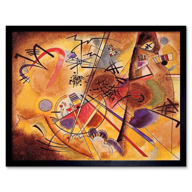 "Artery8 Wassily Kandinsky Abstract Small Dream Red Old Framed Wall Art in Orange - Size: W12"" x H16""" - image 1
