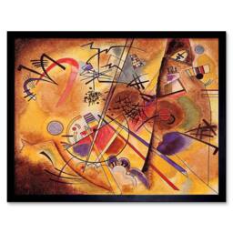"Artery8 Wassily Kandinsky Abstract Small Dream Red Old Framed Wall Art in Orange - Size: W12"" x H16""" - thumbnail 1